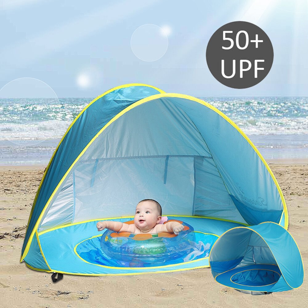 UV-skydd Strandtält med Integrerad Baby Plaskpool – Shade Splash