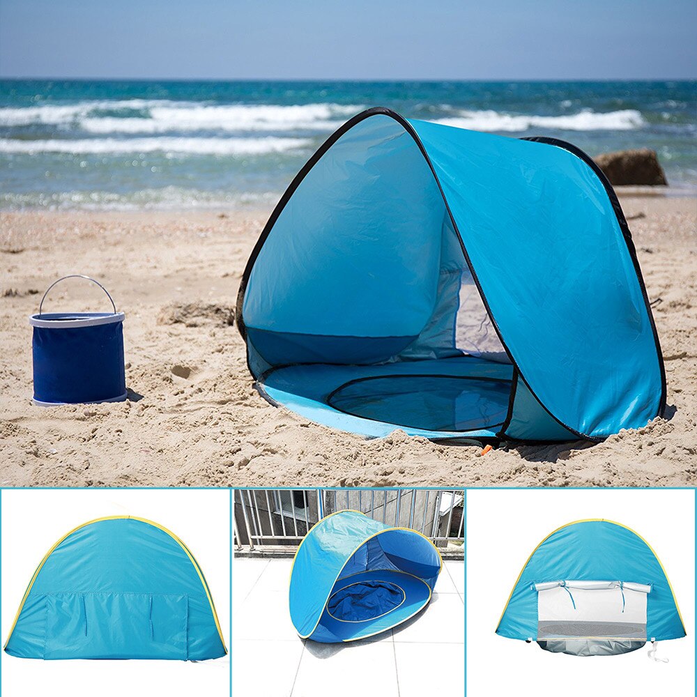 UV-skydd Strandtält med Integrerad Baby Plaskpool – Shade Splash