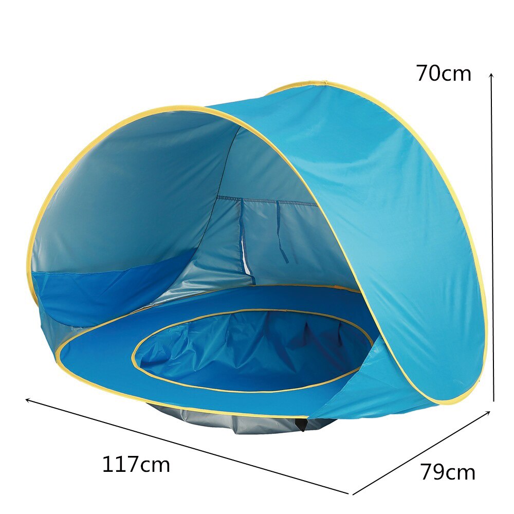 UV-skydd Strandtält med Integrerad Baby Plaskpool – Shade Splash