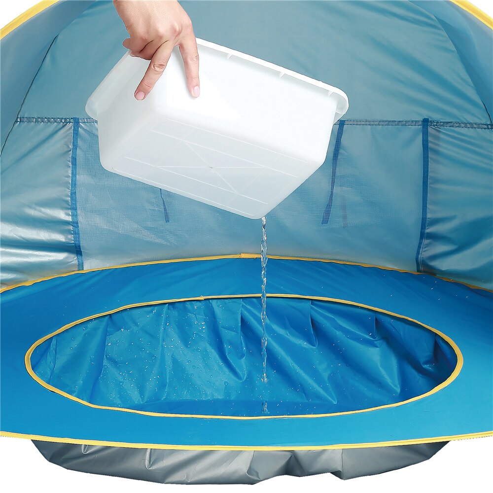 UV-skydd Strandtält med Integrerad Baby Plaskpool – Shade Splash