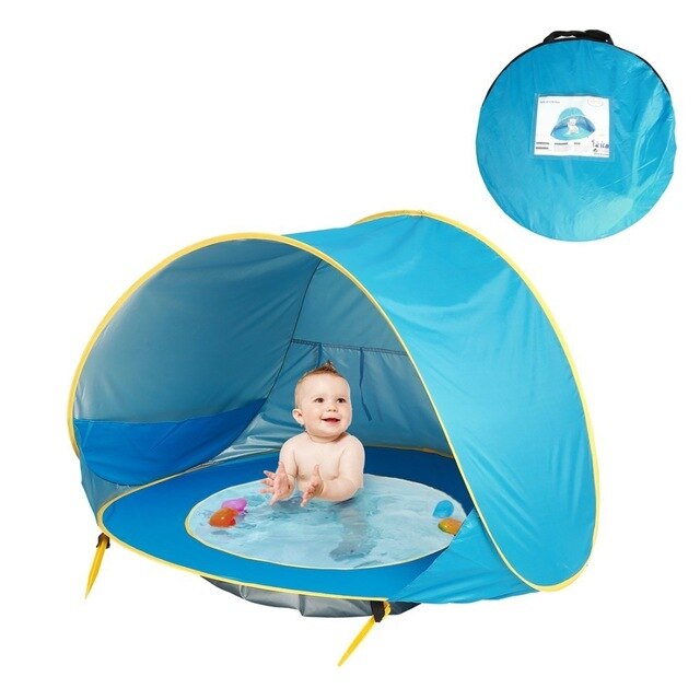 UV-skydd Strandtält med Integrerad Baby Plaskpool – Shade Splash