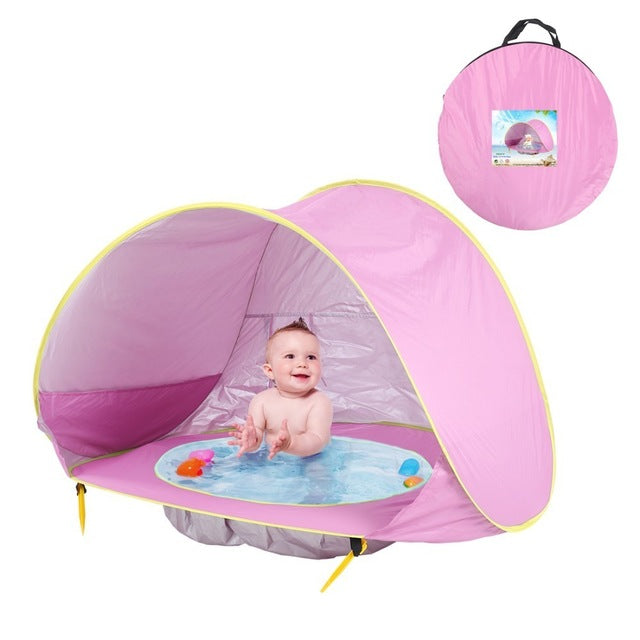 UV-skydd Strandtält med Integrerad Baby Plaskpool – Shade Splash