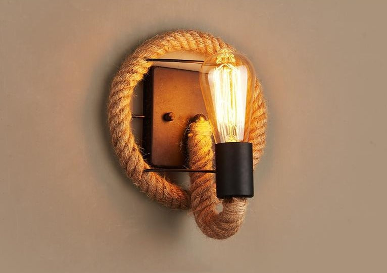Vintage Vägglampa – RusticRope
