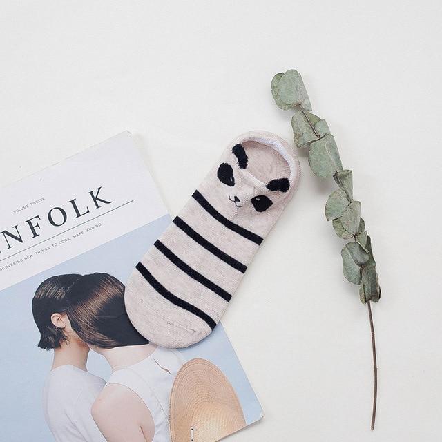 Sneakersockar med djuransikten och öron – Bomull Storlek 35–40 (Köp 2, få 2 GRATIS)