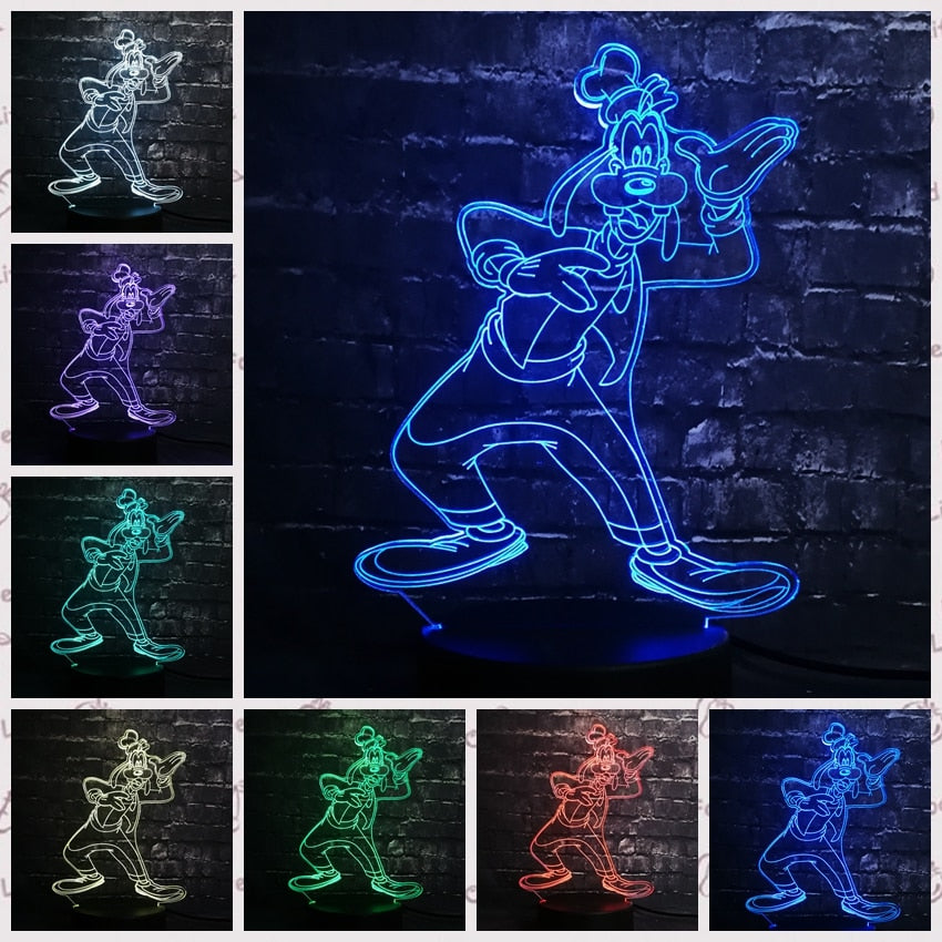 ToonLuxe 3D Nattlampa | Livlig Mickey & Minnie LED-sovrumslampa med fjärrkontroll