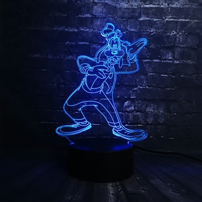 ToonLuxe 3D Nattlampa | Livlig Mickey & Minnie LED-sovrumslampa med fjärrkontroll