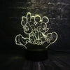 ToonLuxe 3D Nattlampa | Livlig Mickey & Minnie LED-sovrumslampa med fjärrkontroll