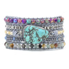 Turkos Helande och Skyddande Wrap Armband - Selina