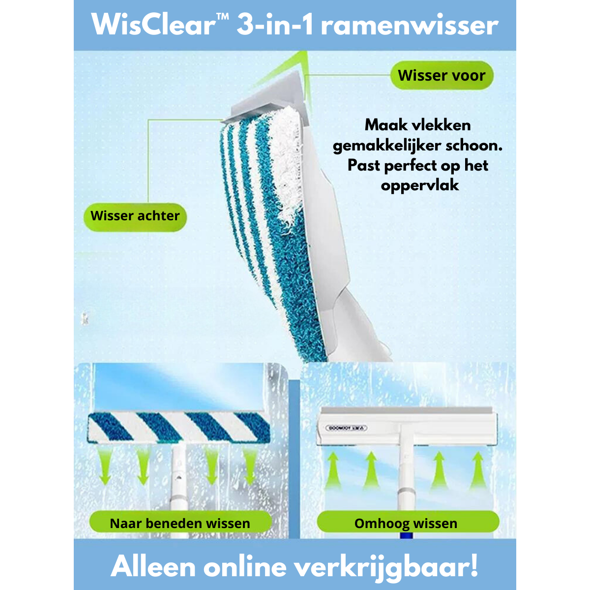 Funktionell 3-i-1 Fönsterputsare – ClearView