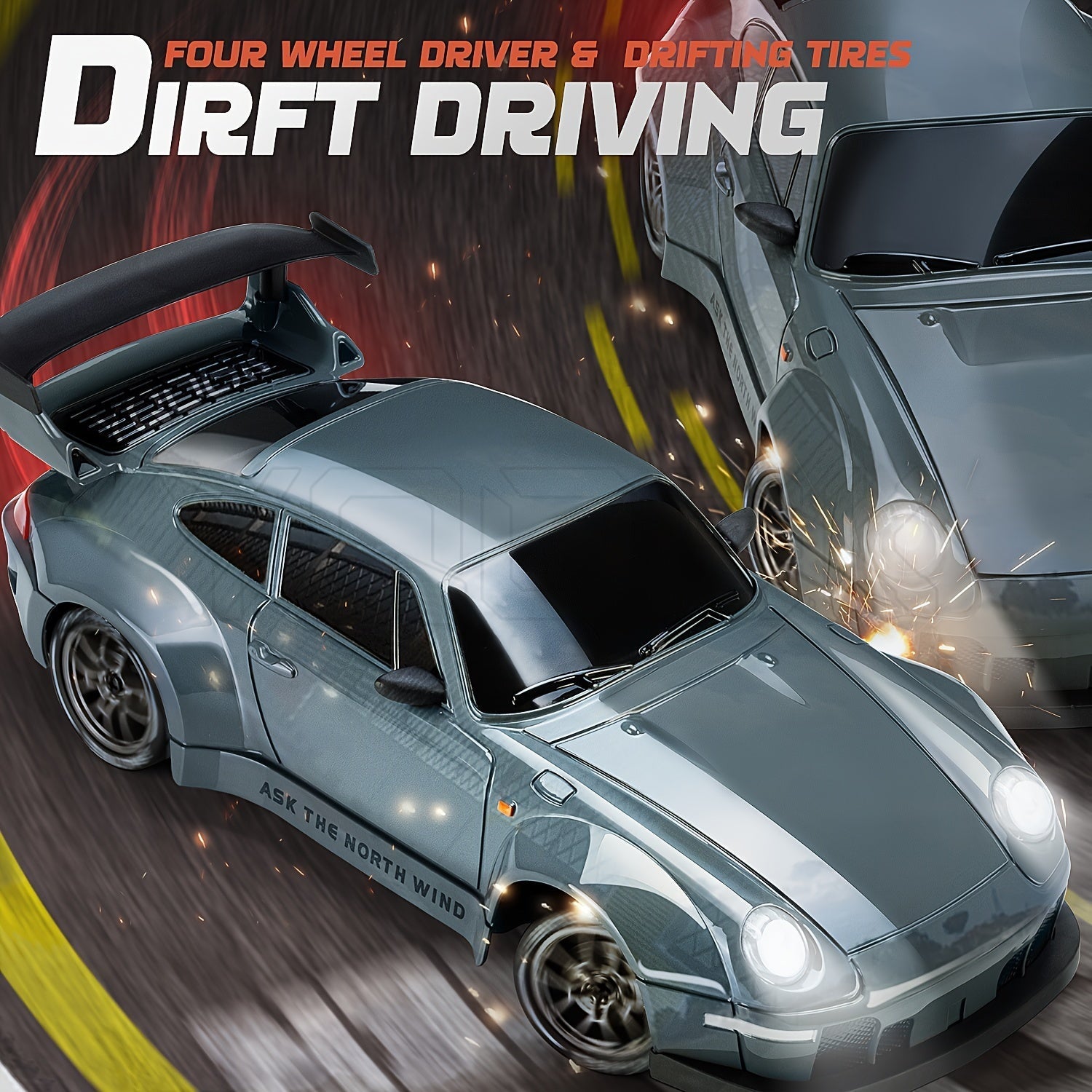 Ultimate Drift Racer 1:24 - RC Bil med Ljusande Hjul