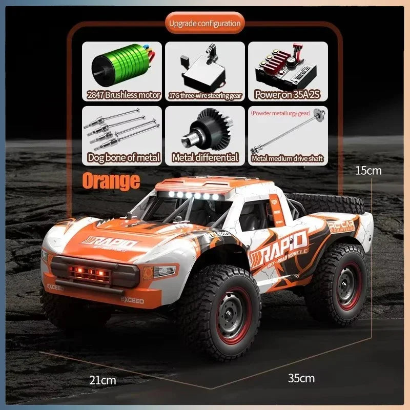 RC Monstertruck - 1:16 - 70KM/H | Borstlös Motor | Driftleksak
