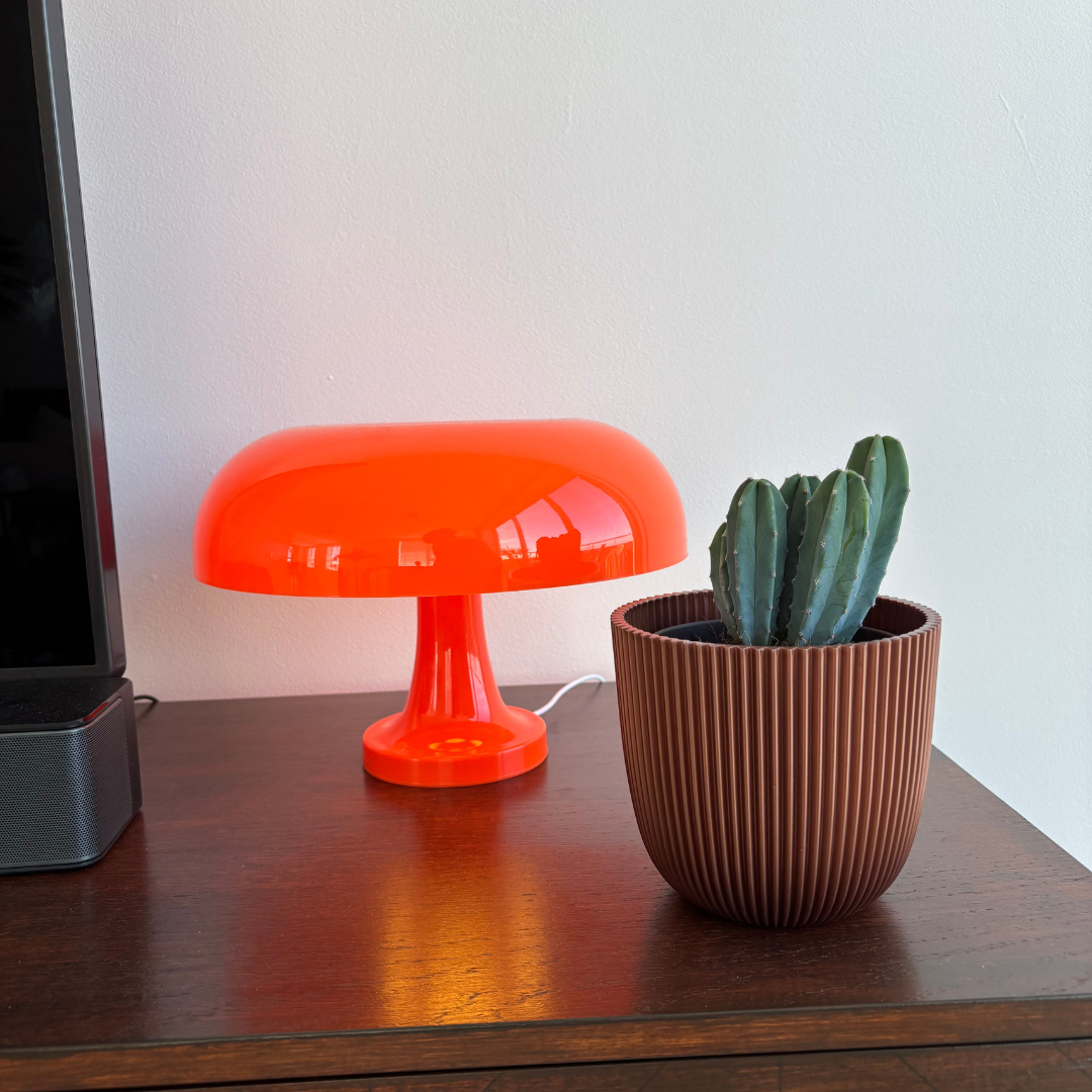 Retro Svamp Bordslampa – Orange | Stilig Stämningsbelysning