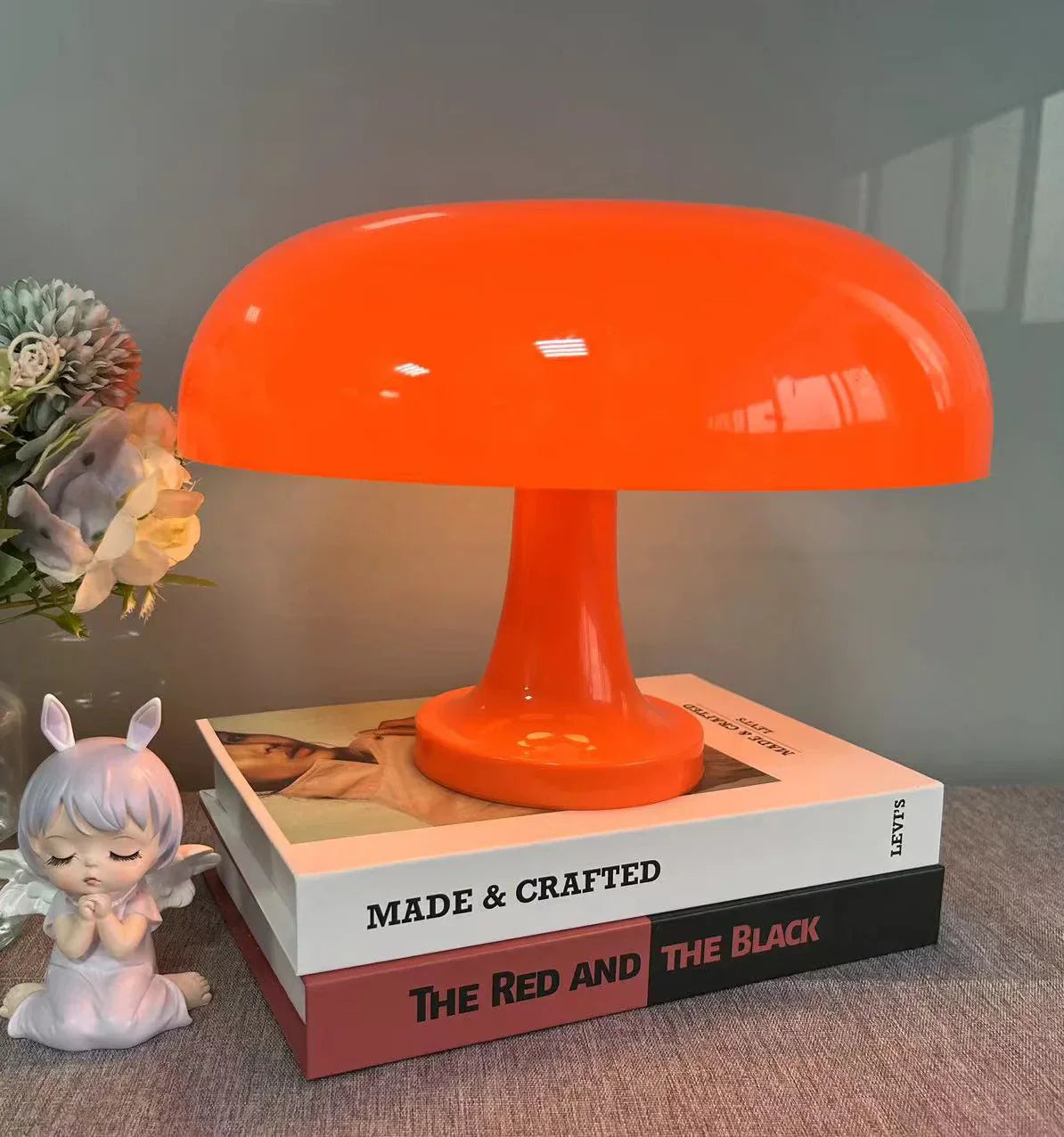 Retro Svamp Bordslampa – Orange | Stilig Stämningsbelysning