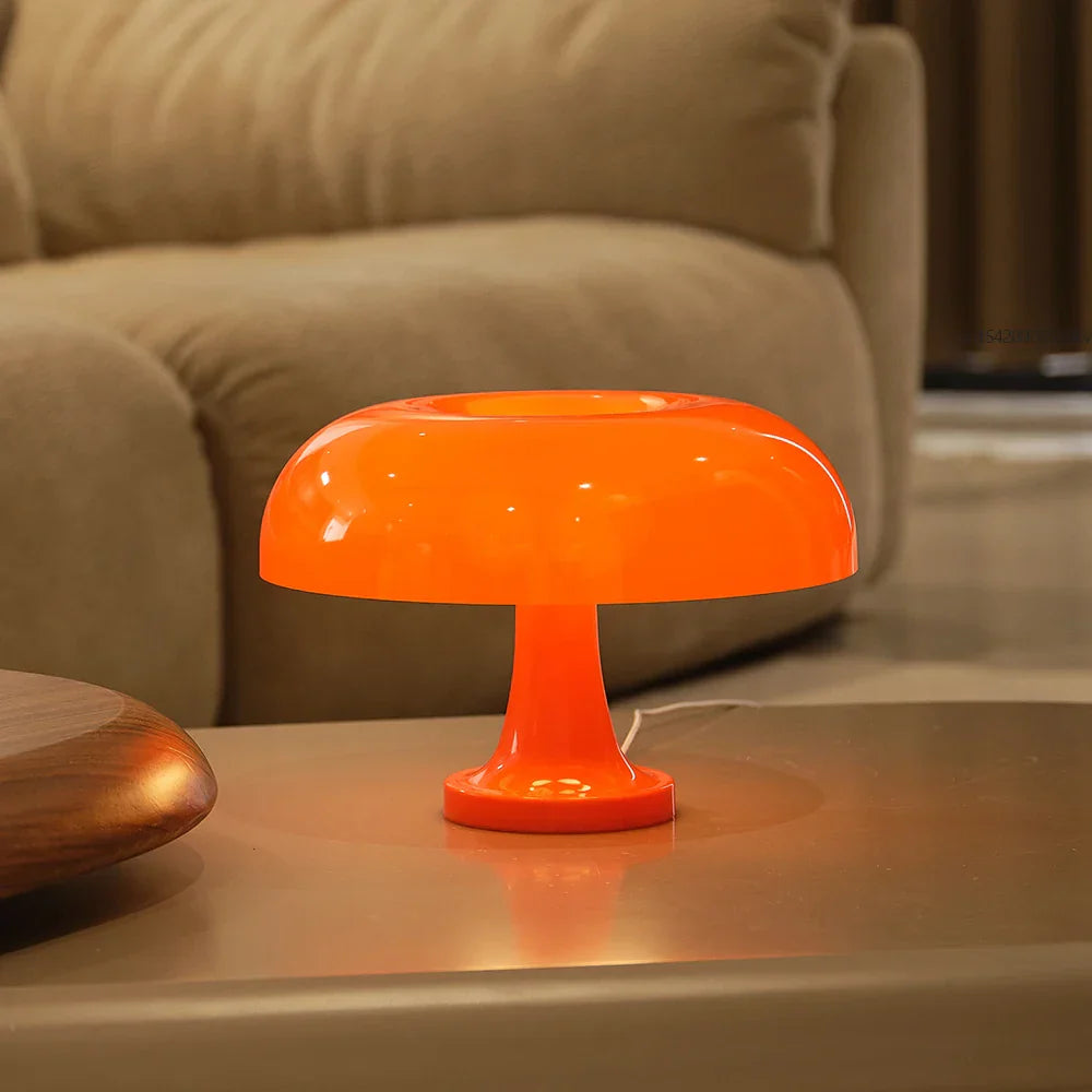 Retro Svamp Bordslampa – Orange | Stilig Stämningsbelysning