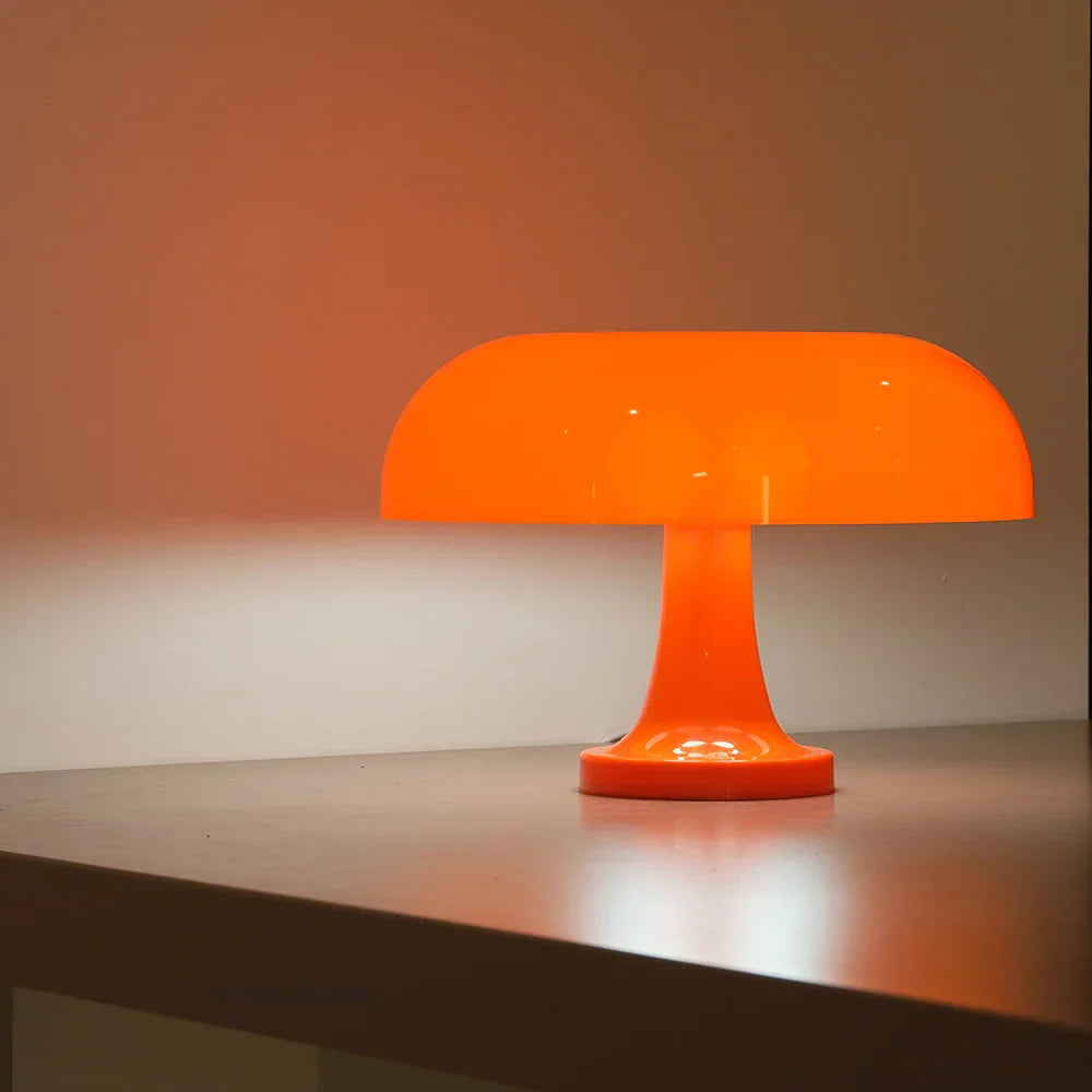 Retro Svamp Bordslampa – Orange | Stilig Stämningsbelysning
