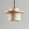 Taklampa – Travertin & Trä | Retro Stil | LED Lämplig