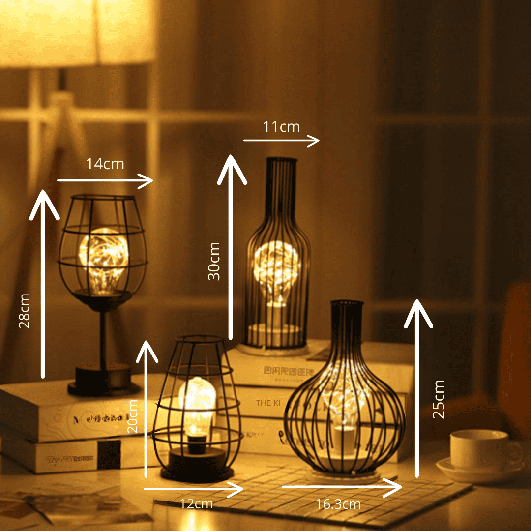 GlowPulse | Rustik Bordslampa | Industriell Design & Stämningsbelysning