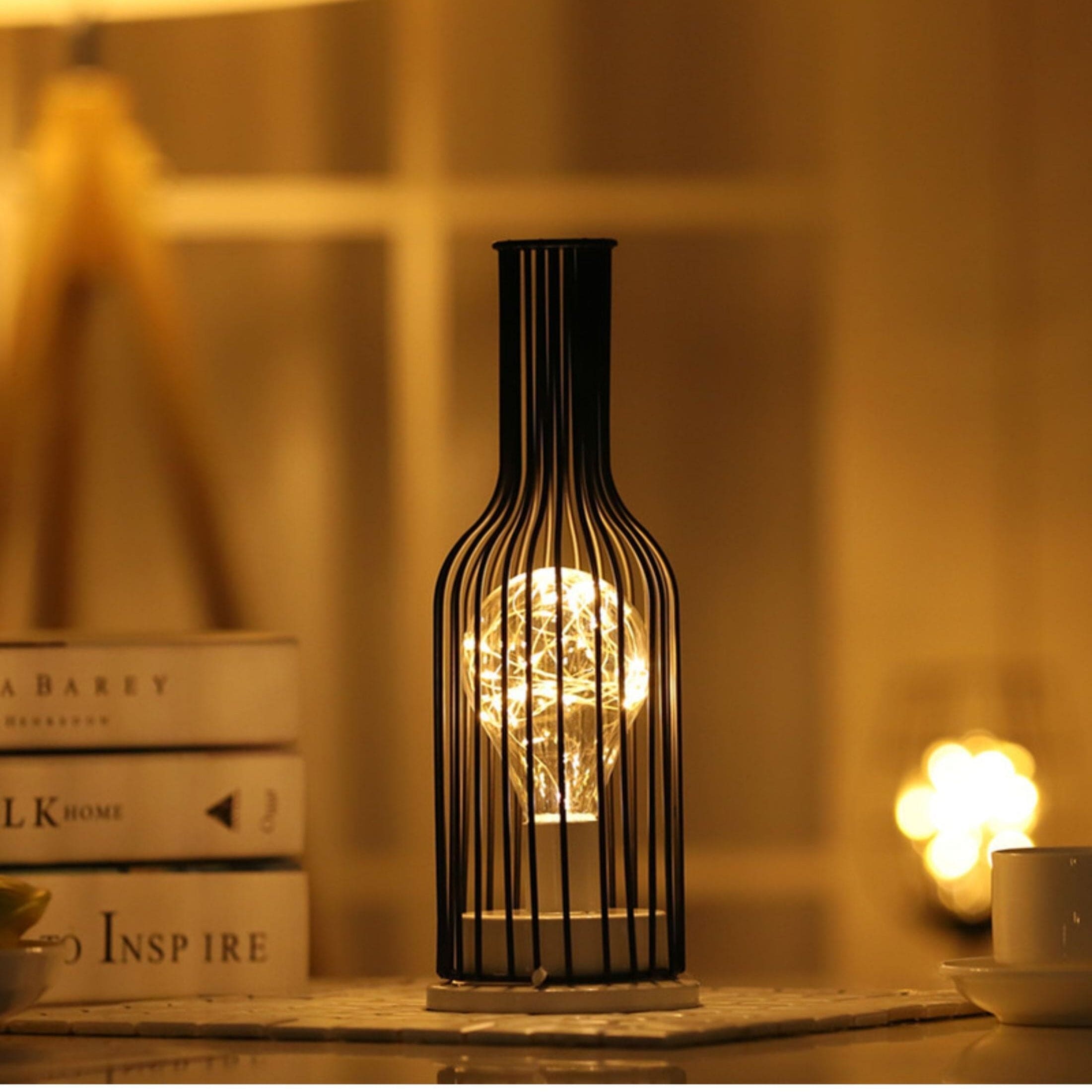 GlowPulse | Rustik Bordslampa | Industriell Design & Stämningsbelysning