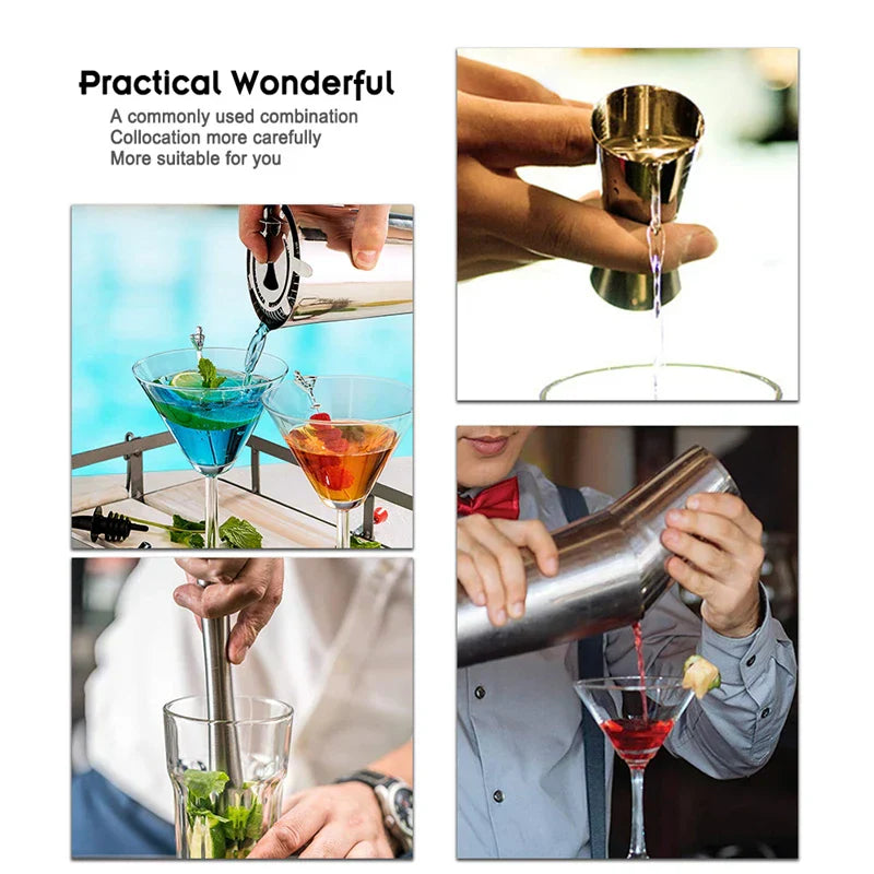 MixPro Cocktail Shaker Set RVS - Professionella Barverktyg 8-delad