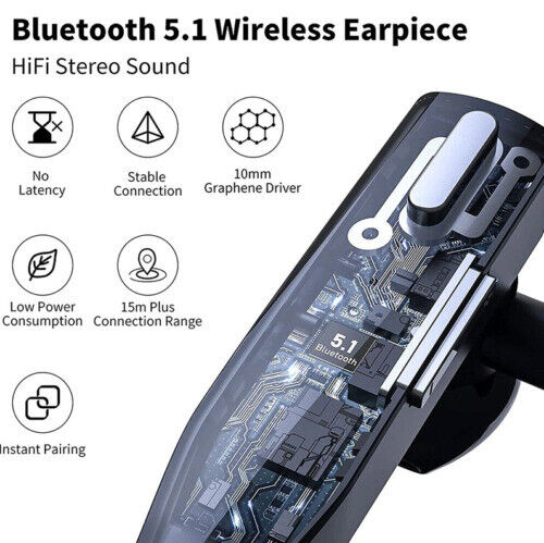 Trådlös Bluetooth 5.1 Hörlur med Dubbel Mikrofon - RoadMic Pro