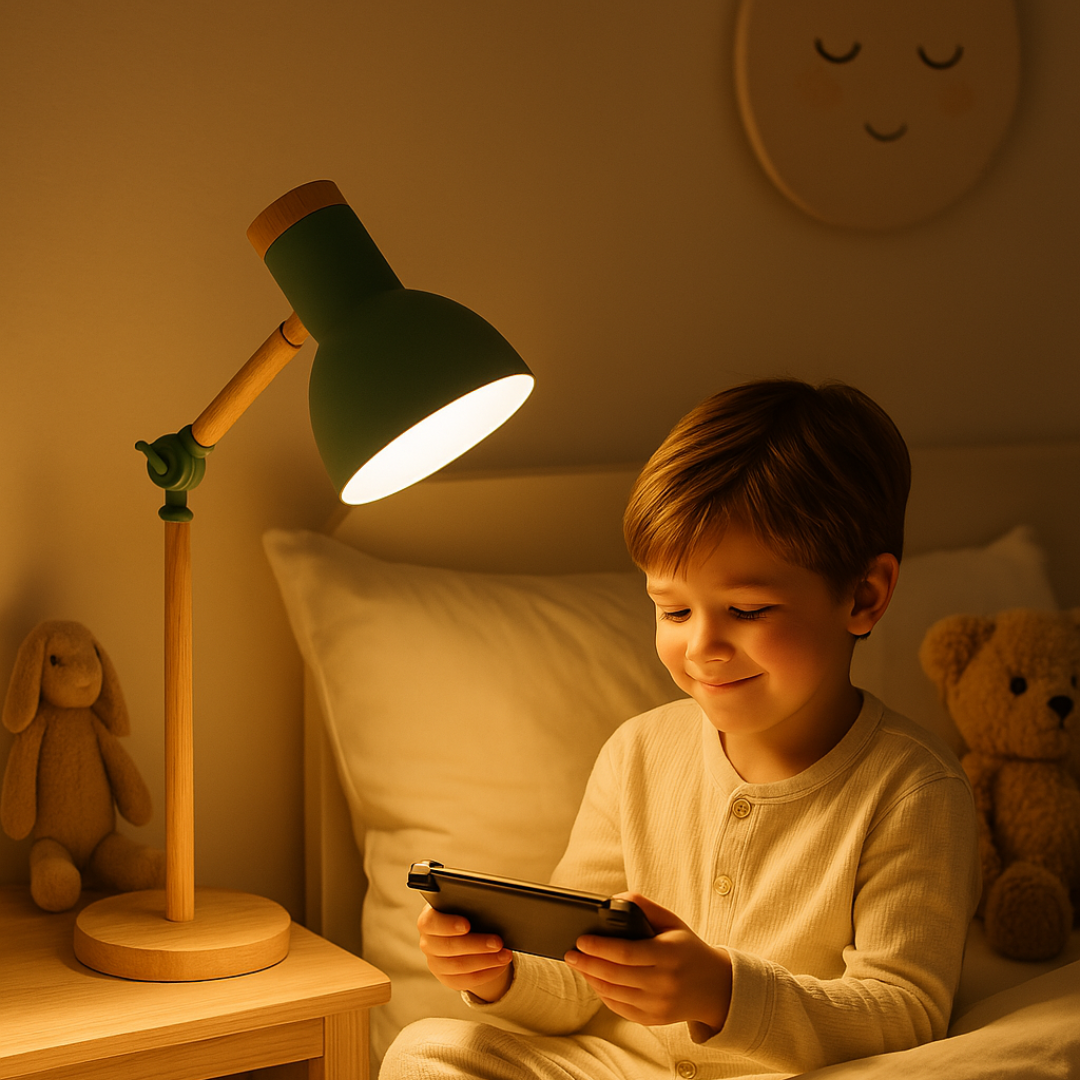 Skandinavisk Trä Bordslampa | Minimalistisk Design