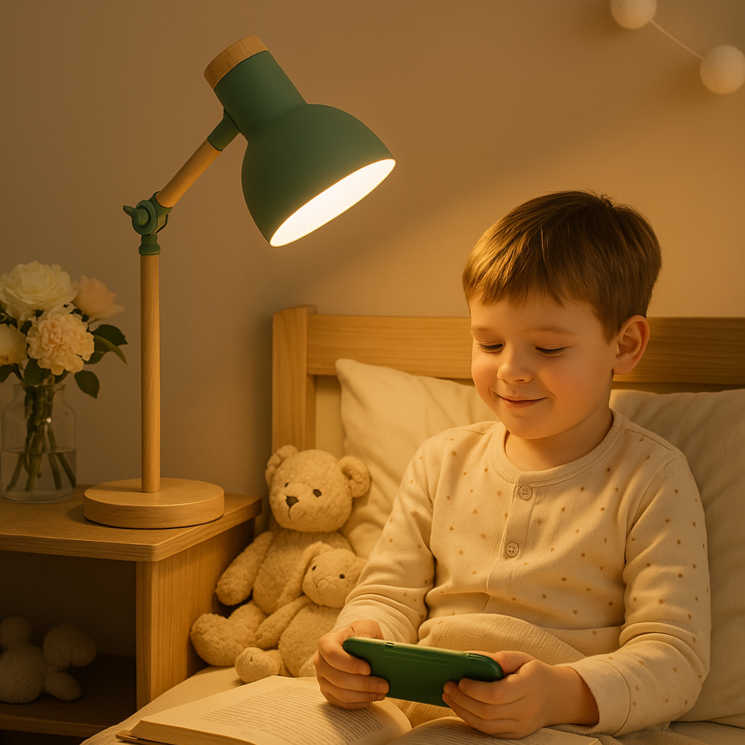 Skandinavisk Trä Bordslampa | Minimalistisk Design