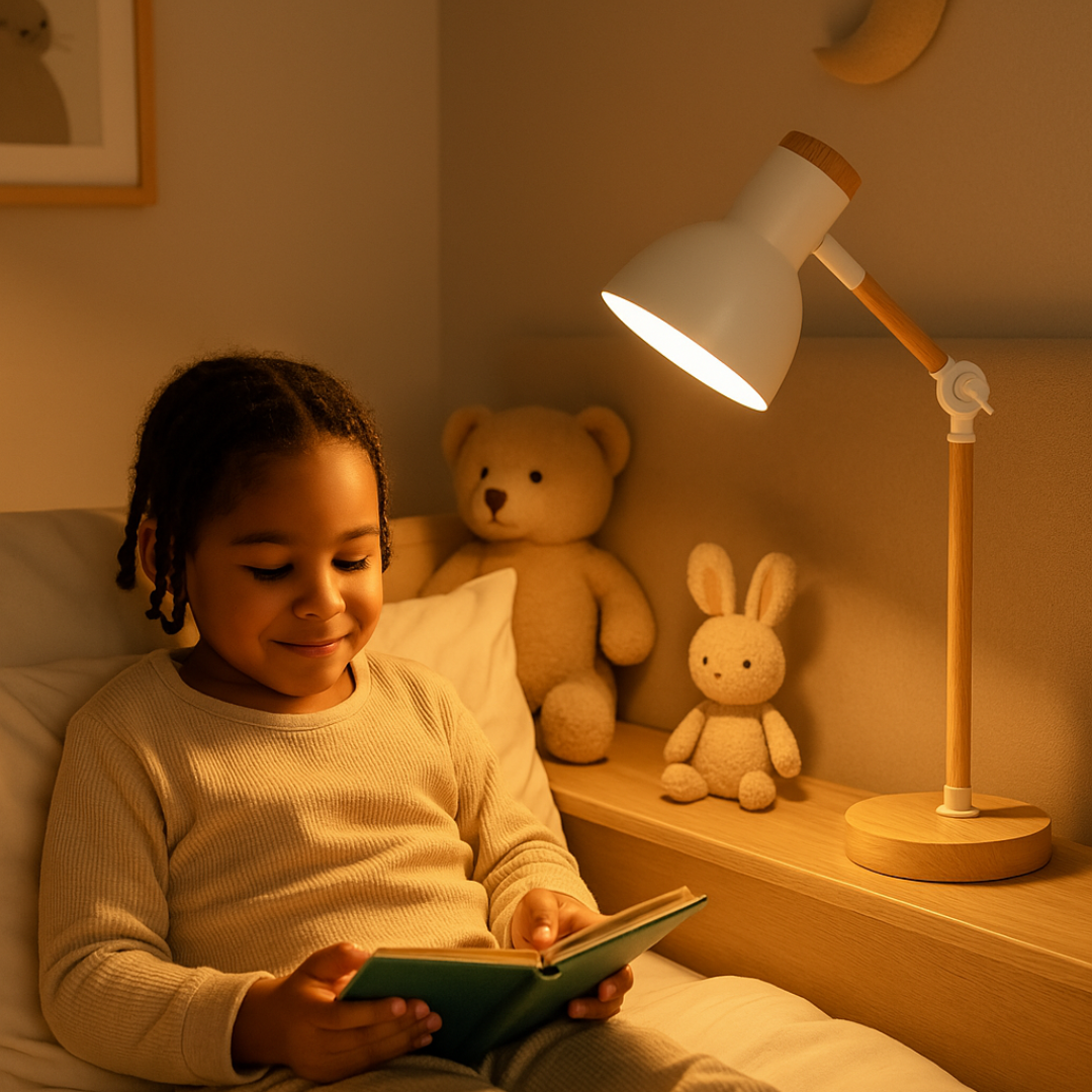 Skandinavisk Trä Bordslampa | Minimalistisk Design