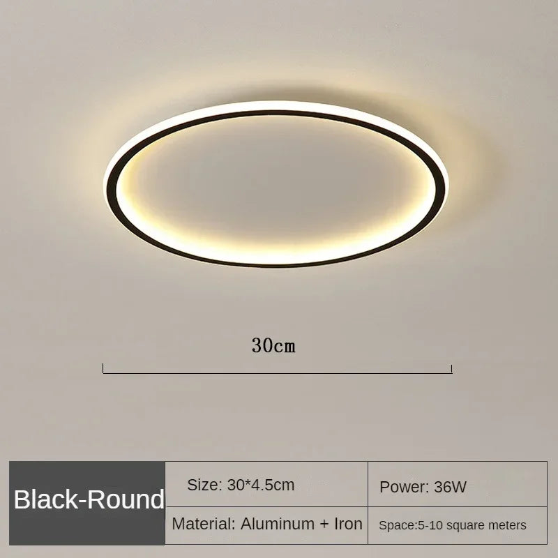 Skandinavisk Rund LED Taklampa - Elegant Design