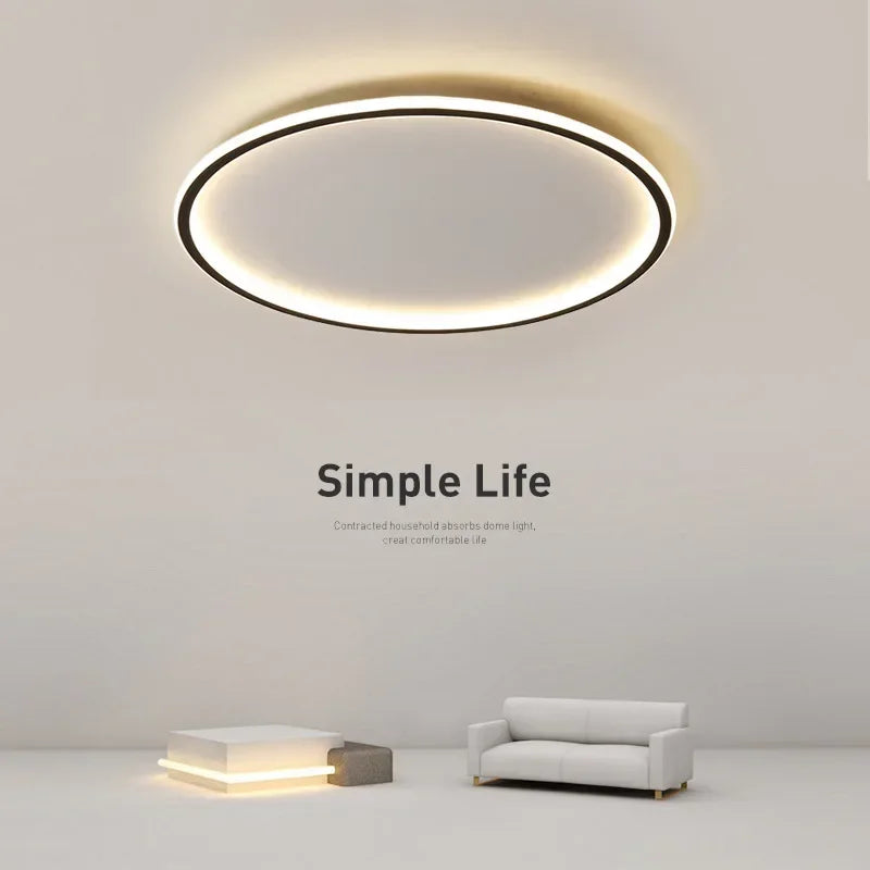 Skandinavisk Rund LED Taklampa - Elegant Design