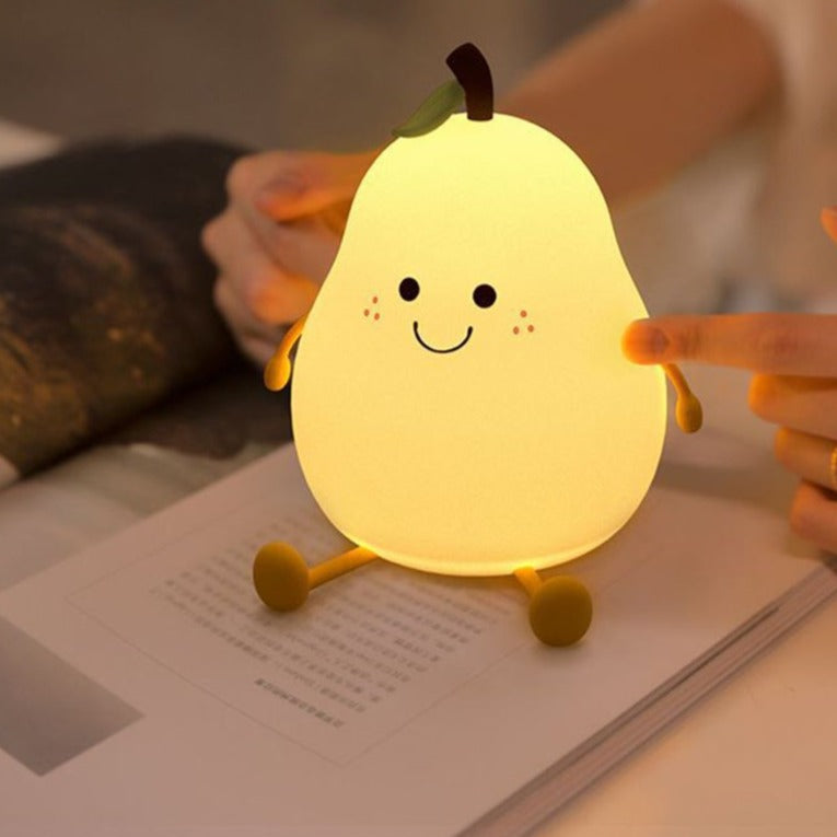 Pear Light - Säker Silikon Nattlampa - Dimbar Ljus