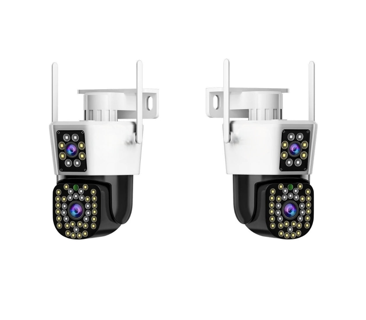 Set med 2 säkerhetskameror med dubbla linser – DualGuard Max 2-Pack