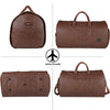 Konvertibel PU-läder Garment Duffel – Carry-On Weekend Resväska