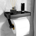 Toiletpapirholder med hylde - Stalux