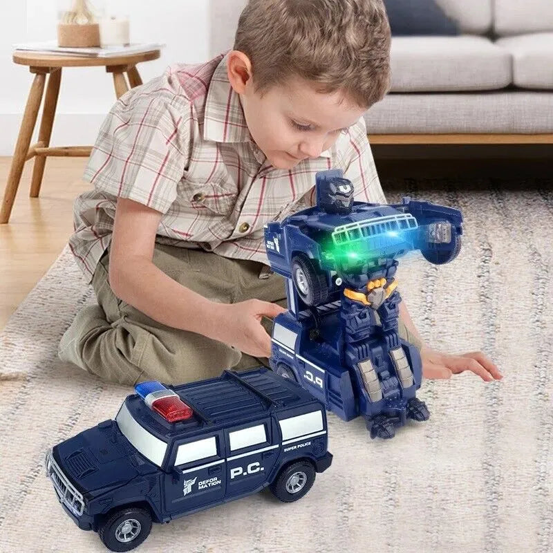 Transformerande Robotbil | Polisbil och Robotleksak