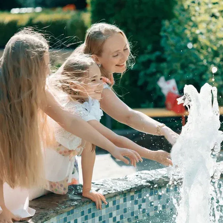 OasisStream Lyx Vattenpump | Hållbar utomhusfontänpump med utbytbara munstycken