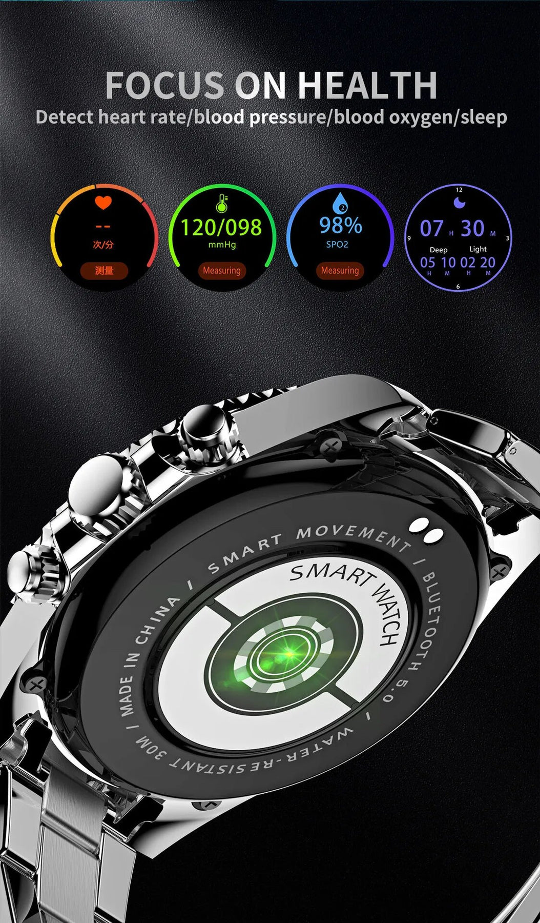 TimeMaster Smartwatch - Stilren Stål | Avancerad Teknik