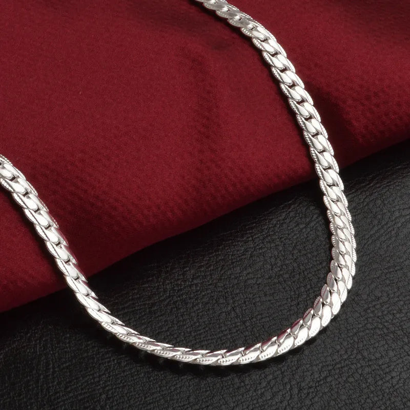 Sterling Silver Halsband | Tidlös Elegans | För Kvinnor