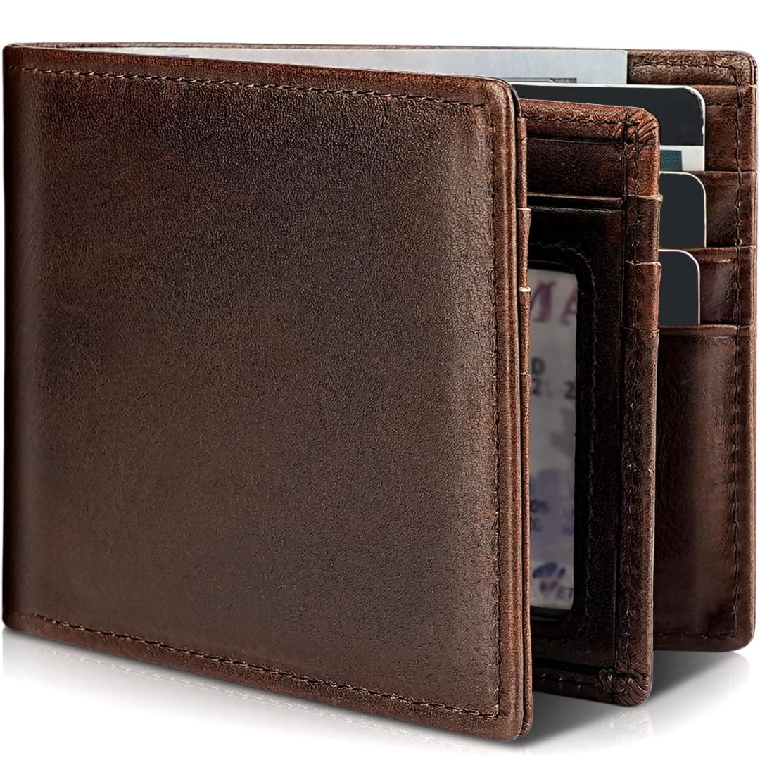 Herr Plånbok - Äkta Läder RFID Bifold | StitchCraft