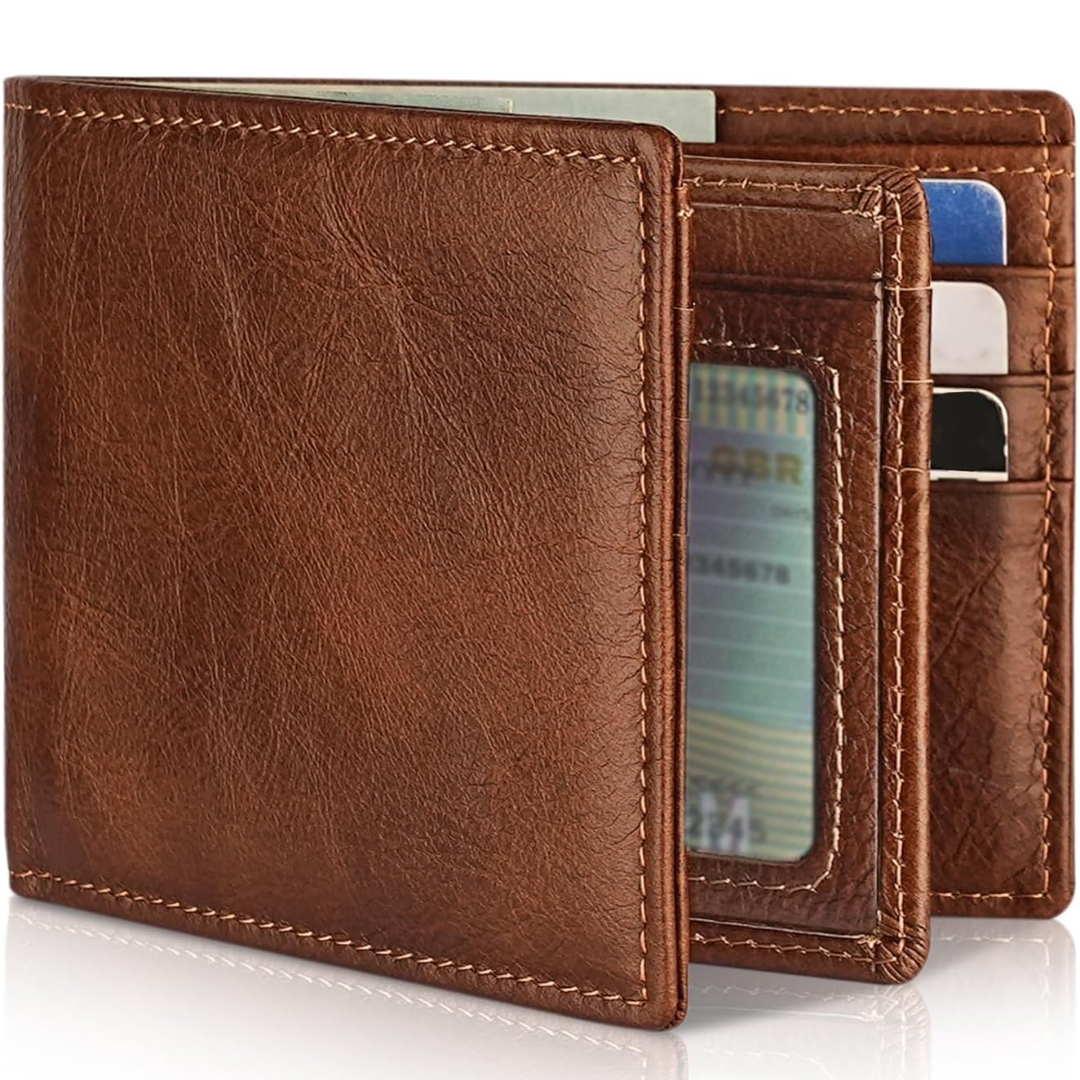 Herr Plånbok - Äkta Läder RFID Bifold | StitchCraft