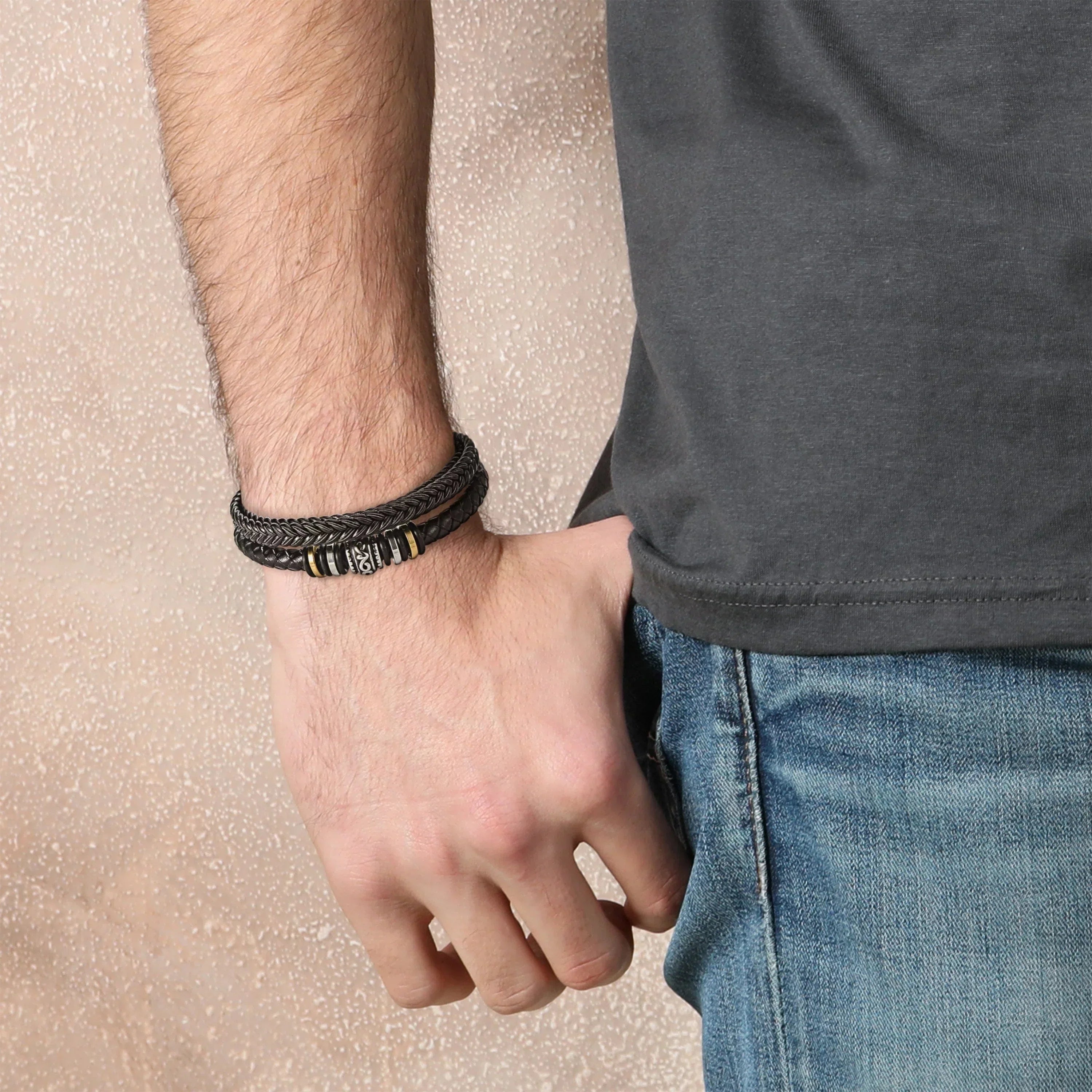 Personligt Läderarmband