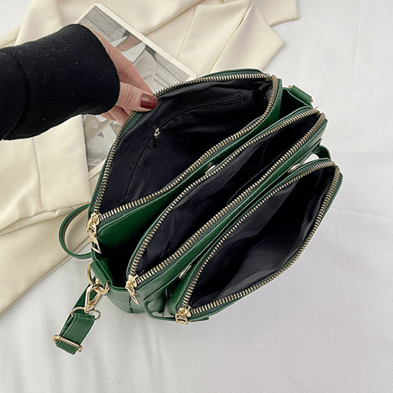 Stilren Läder Crossbody Axelväska - Finess & Utrymme
