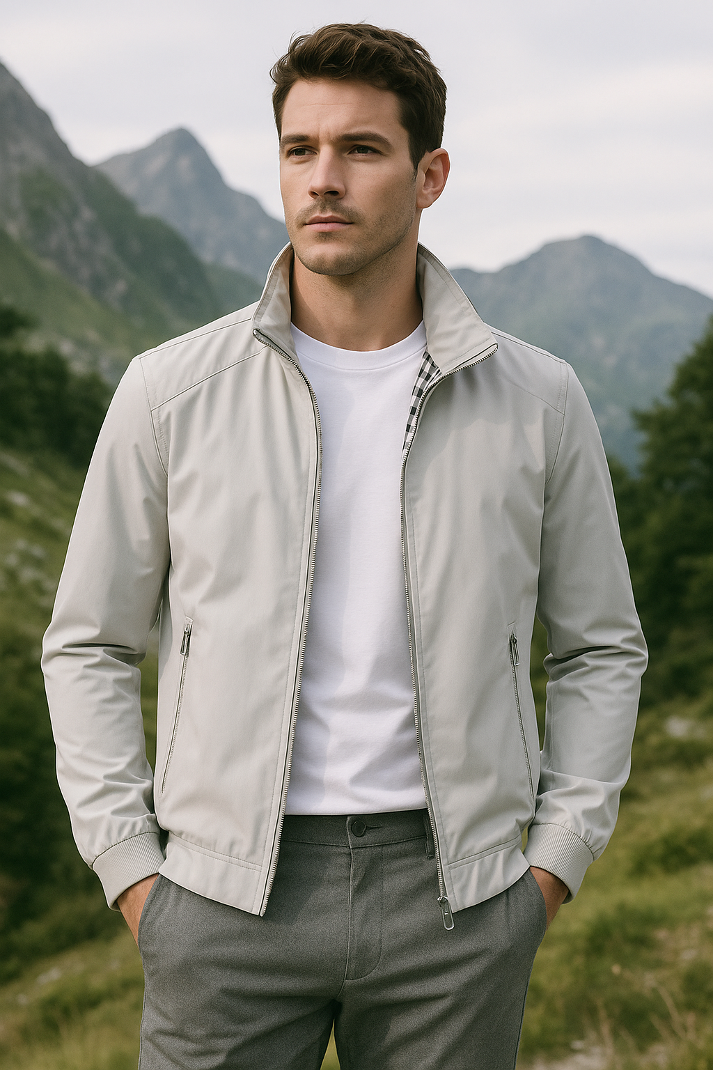 Stilren Vindavvisande Herrjacka - Modern Sommarjacka