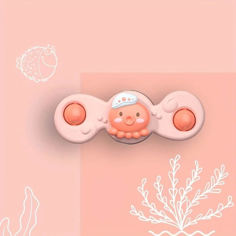 Färgglad Spinning Wheel för Baby med Sugkopp – SpinFun Mini