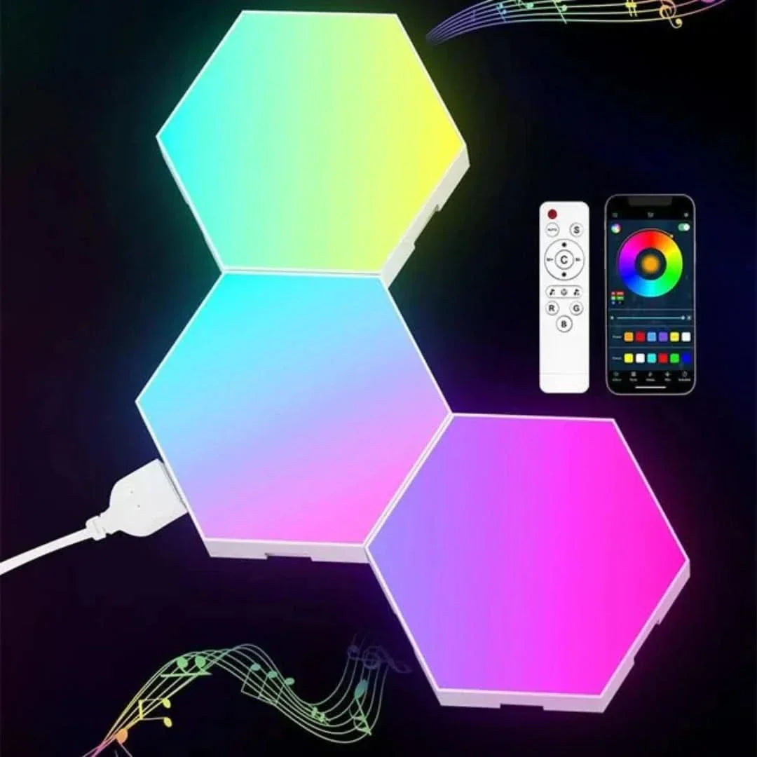 Interaktiv hexagonal belysning – GlowHex