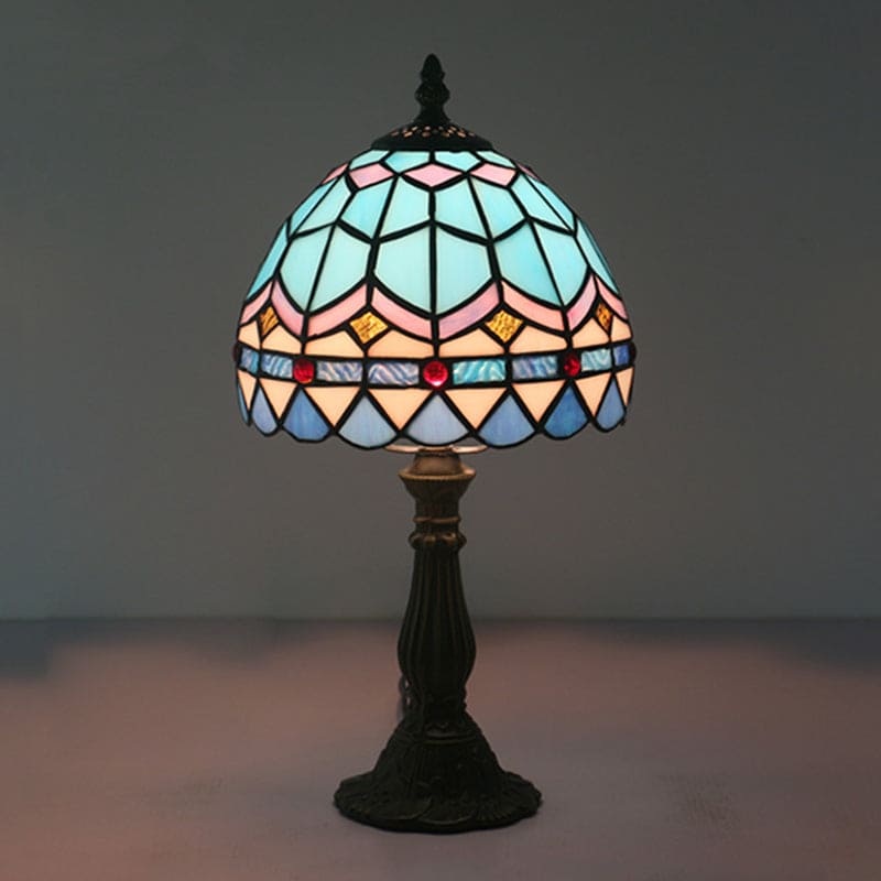 Tiffany-glas Bordslampa - Klassiska Blylinjer