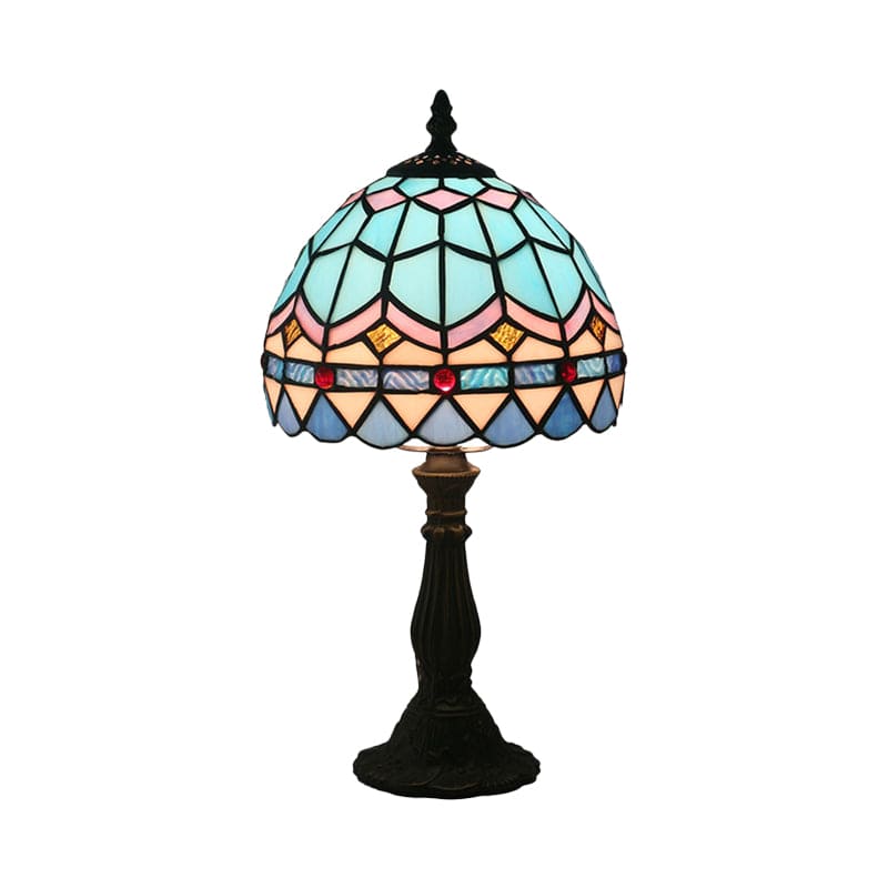 Tiffany-glas Bordslampa - Klassiska Blylinjer