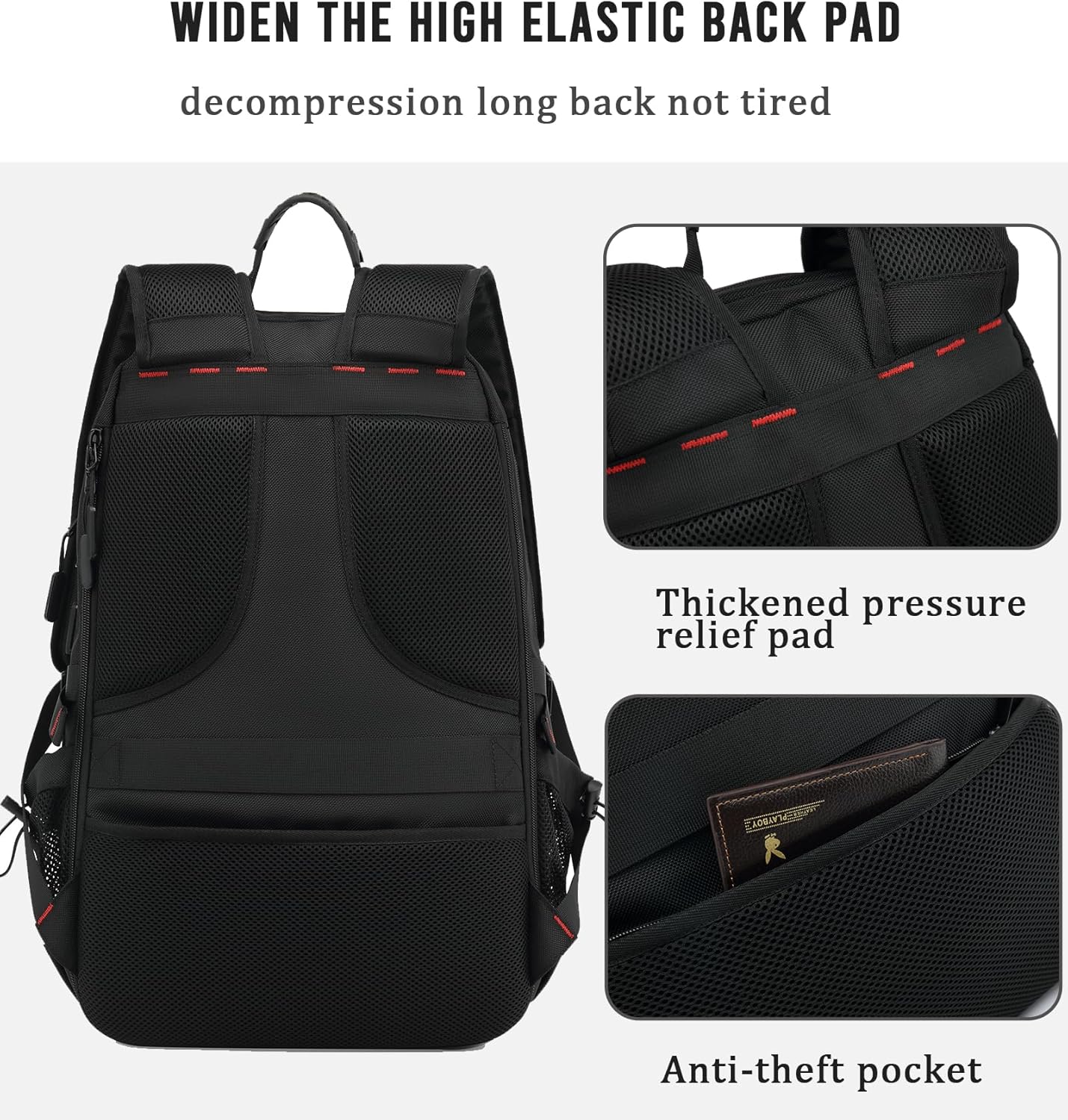 60L Vattentät Reserucksack med USB-port och Skofack