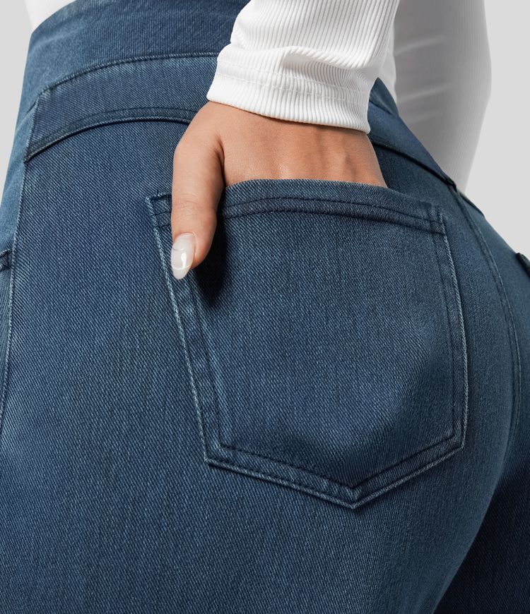 Hög Midja Byxor - Stretch & Komfort Hela Dagen