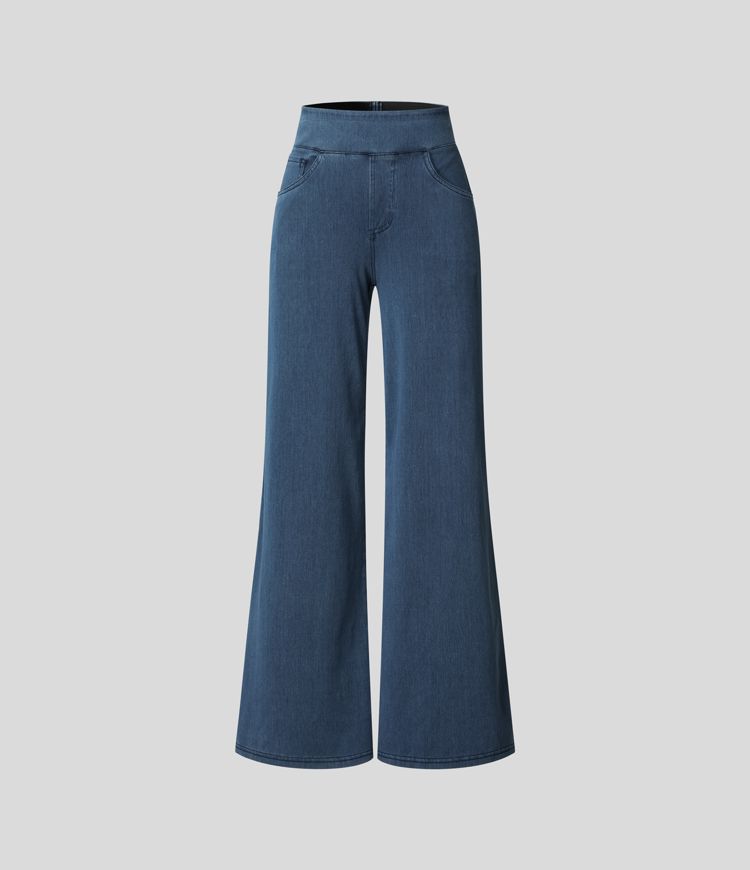 Hög Midja Byxor - Stretch & Komfort Hela Dagen