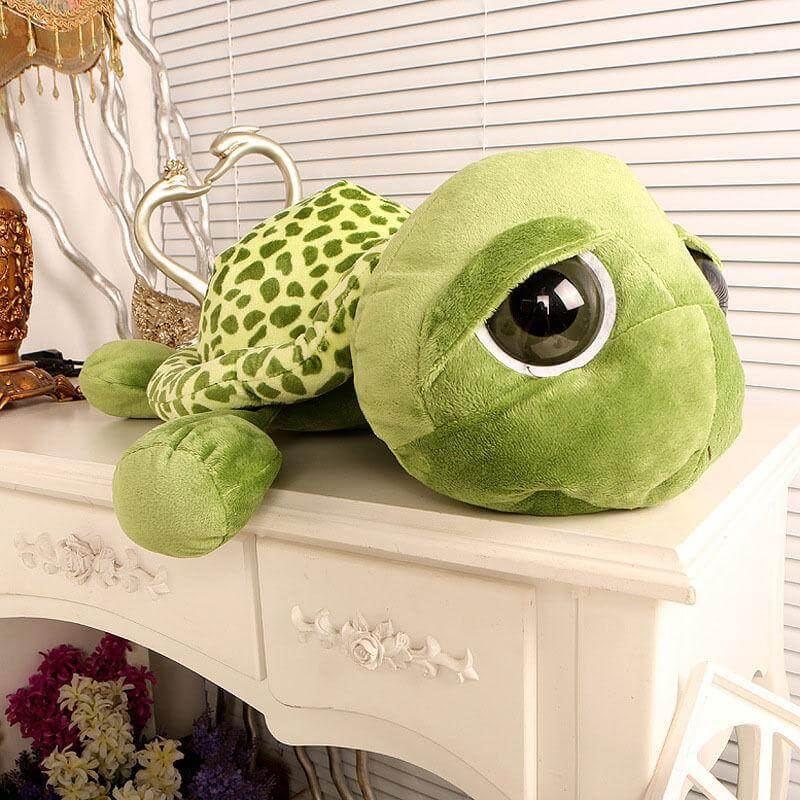 Mjuk Plush Sköldpadda Kramdjur med Realistisk Design – Kram Skal